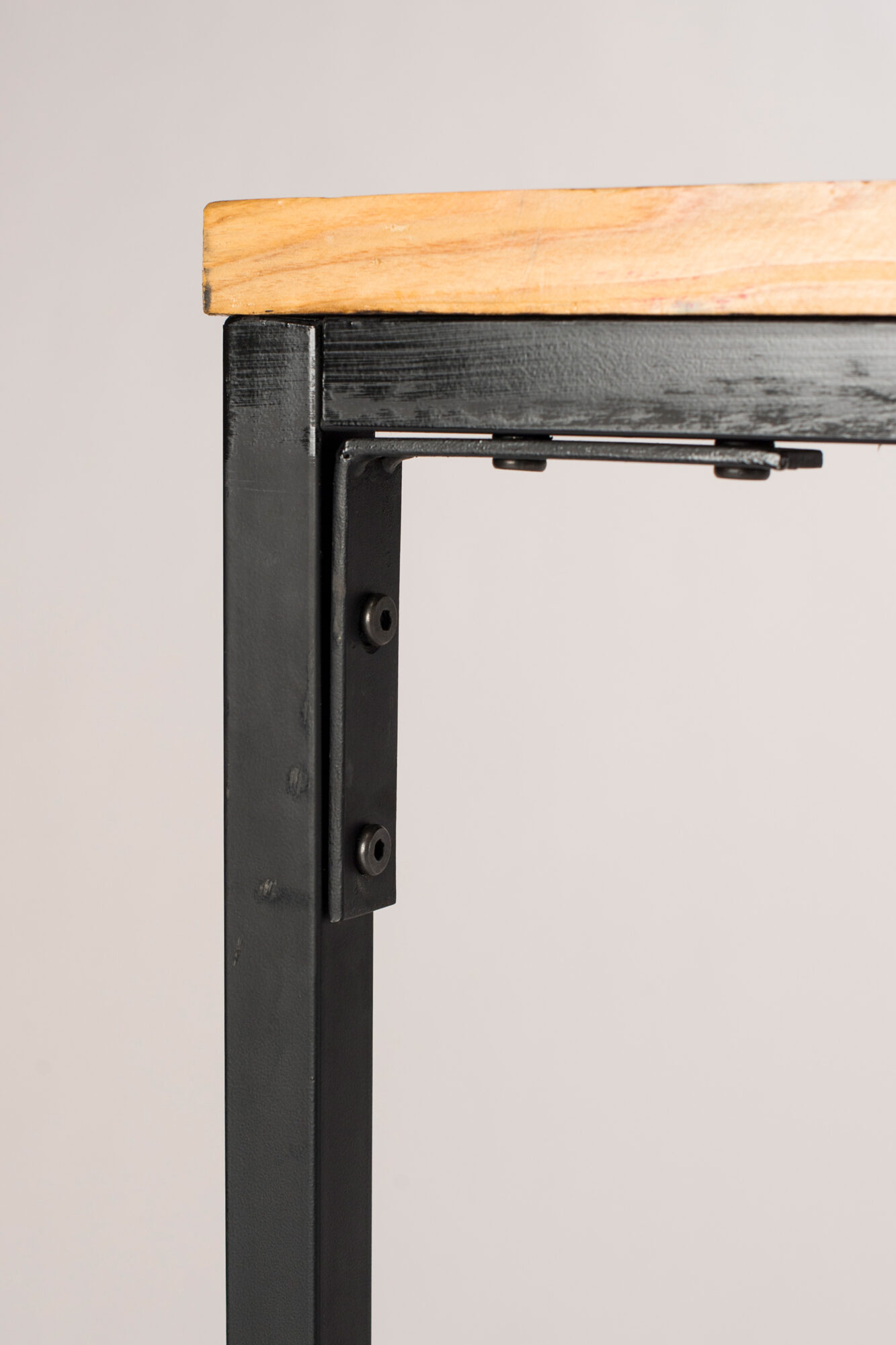 table carrée haute indus détails