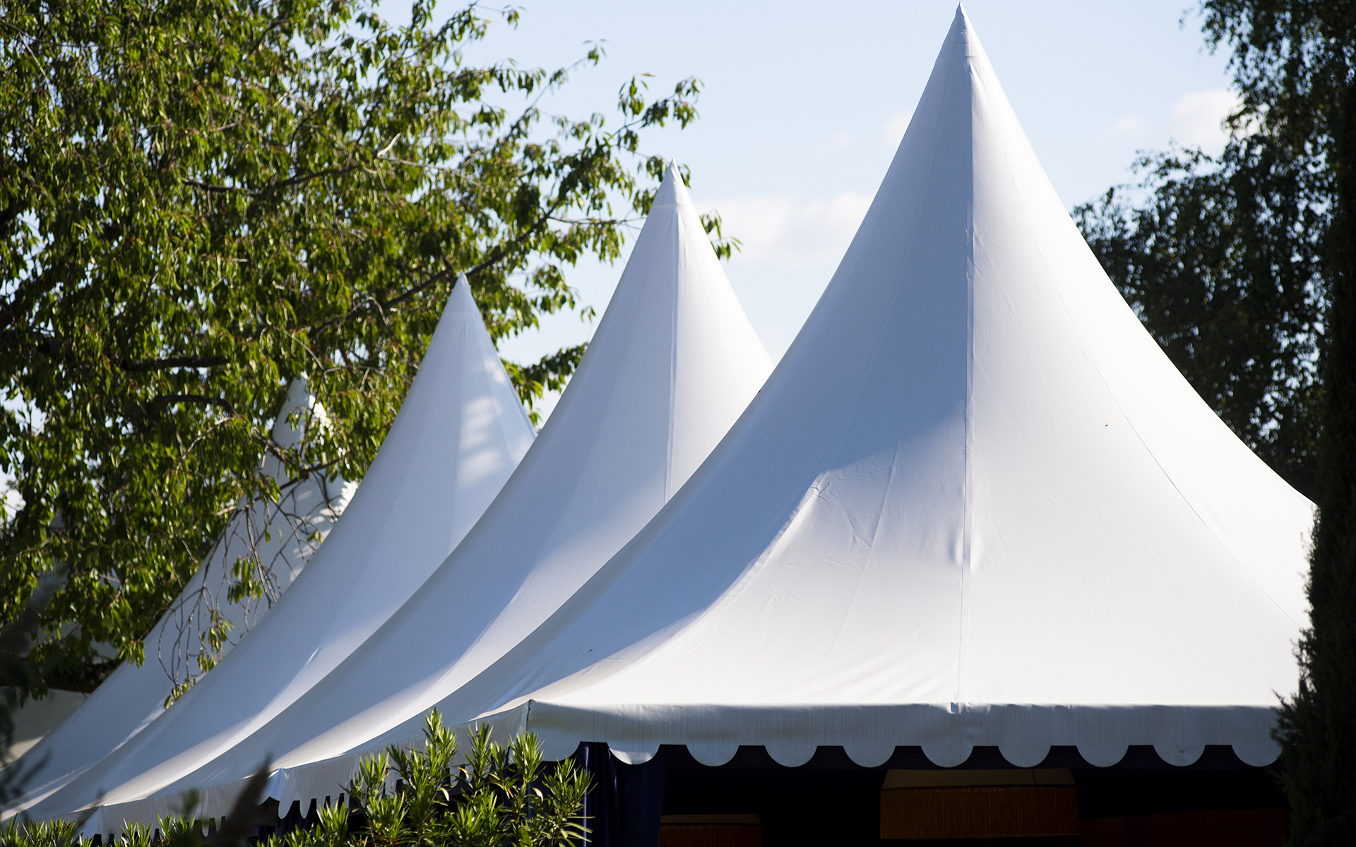 Toit des chapiteaux pendant les Nuits de Fourvière
