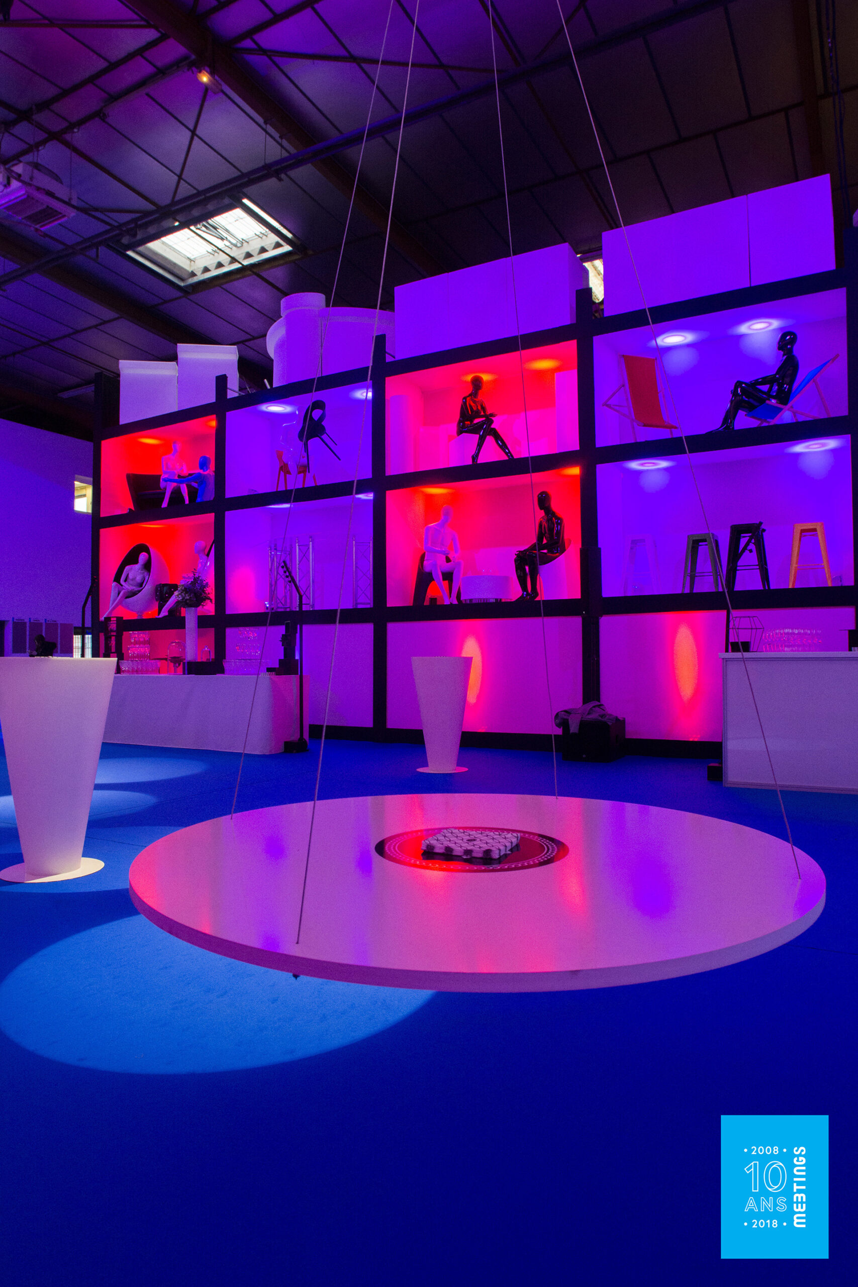 À l'occasion de ses 10 ans, Meetings a transformé ses locaux pour une soirée inoubliable