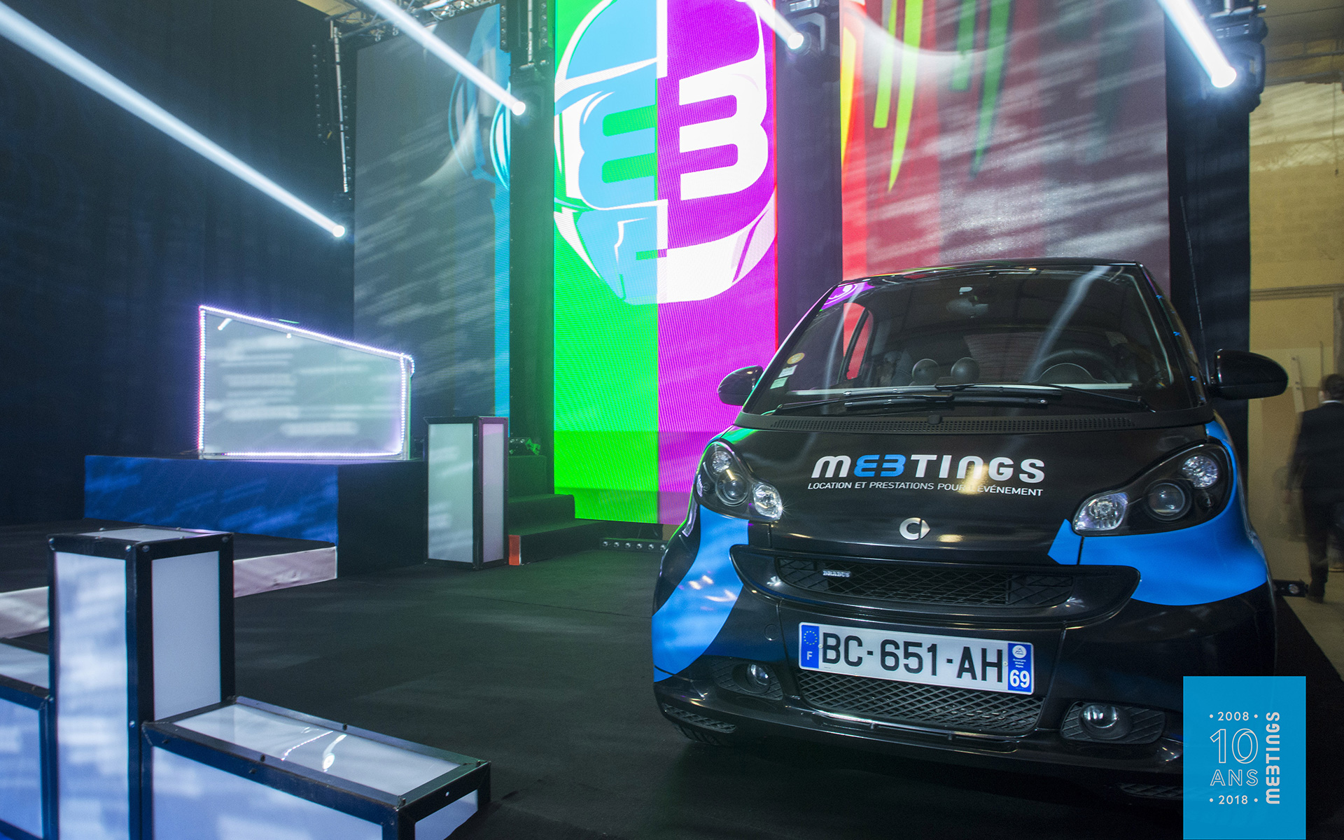 Arrivé de Daft Punk en smart lors de la soirée des 10 ans de Meetings