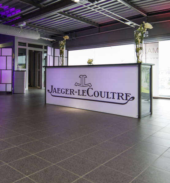 Banque d'accueil pour la soirée Jaeger-LeCoultre