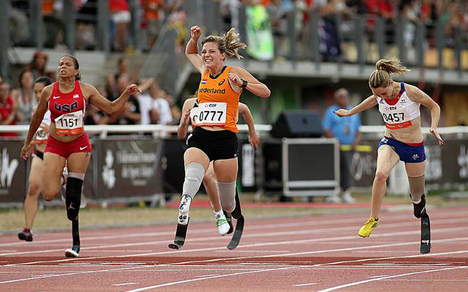 course durant les championnats du Monde athlétisme handisport