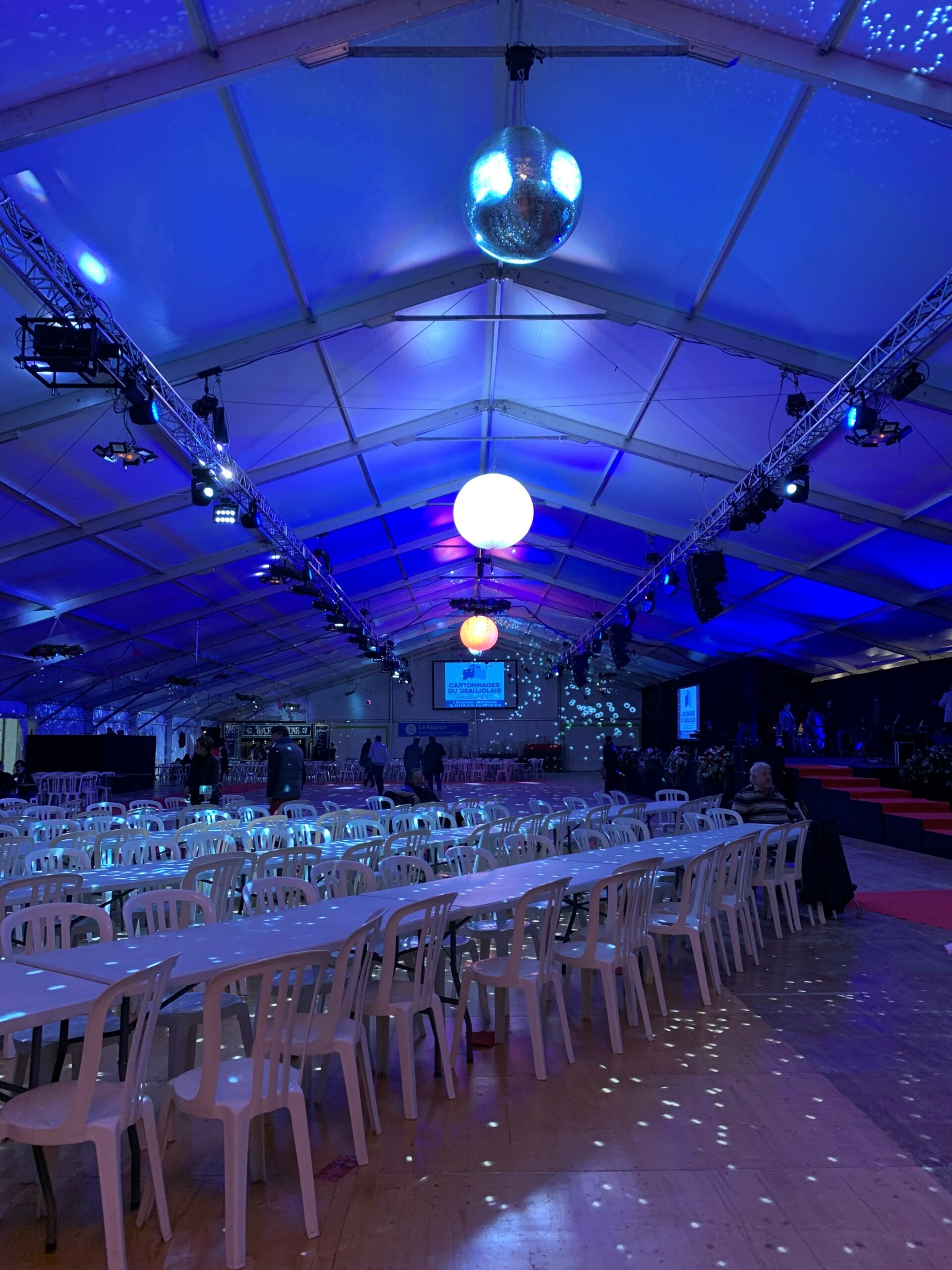 Salle de reception durant Les Sarmentelles de Beaujeu